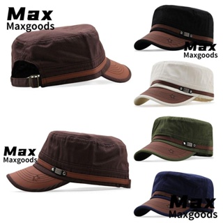 Maxg หมวกทหาร ฤดูใบไม้ผลิ ฤดูร้อน ปรับได้ ระบายอากาศ หมวกคาเด็ต