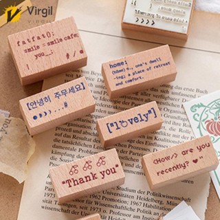 [Virgil.th] แสตมป์ไม้ ลายน่ารัก อเนกประสงค์ สําหรับตกแต่งสมุดไดอารี่ การ์ด DIY