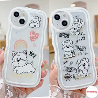 เคสโทรศัพท์มือถือ ทรงวงรี ลายสุนัขแฮปปี้ สําหรับ VIVO V27E V25E V23E V21E V20 V17 V15 V9 Youth V5S S1 Pro