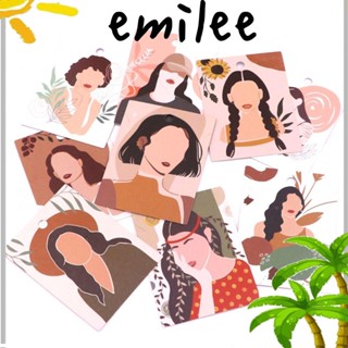 Emilee การ์ดกระดาษคราฟท์ 6 ซม.*8 ซม. สําหรับห่อเครื่องประดับ DIY 100 ชิ้น