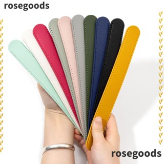 Rosegoods1 สายคล้องกระเป๋า หนัง PU ปรับได้ กันลื่น คุณภาพสูง สีพื้น สําหรับผู้หญิง 2 ชิ้น