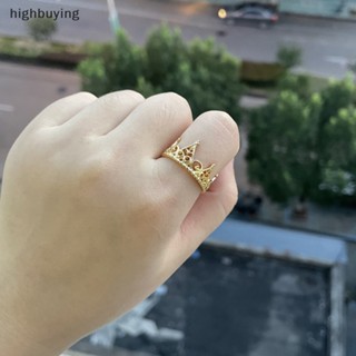 [highbuying] แหวน รูปมงกุฎเจ้าหญิงดิสนีย์ บาร์บี้ ปรับได้ สีทอง สําหรับเด็กผู้หญิง พร้อมส่ง