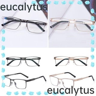 Eucalytus1 แว่นตาอ่านหนังสือ ป้องกันแสงสีฟ้า ป้องกันสายตาสั้น ทรงสี่เหลี่ยม ใส่สบาย เบาพิเศษ สําหรับผู้ชาย และผู้หญิง