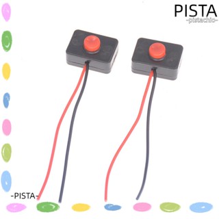 PISTA ปุ่มกดสวิตช์ ขนาดเล็ก 12V ติดตั้งง่าย พร้อมกาว สําหรับรถยนต์ 2 ชิ้น