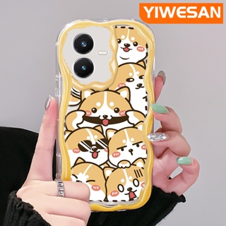 เคสโทรศัพท์มือถือ แบบใส ลายการ์ตูนสุนัขชิบะ ขนมปังน่ารัก สําหรับ VIVO Y22 Y22s