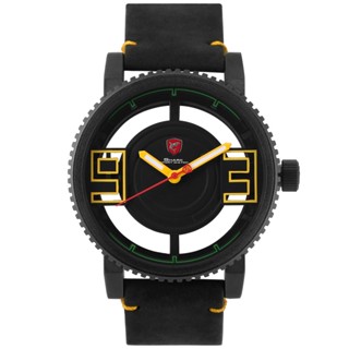 Ship tomorrow Black Shell Crazy Horse Belt Quartz Watch Simple Watch Waterproof Casual Watch