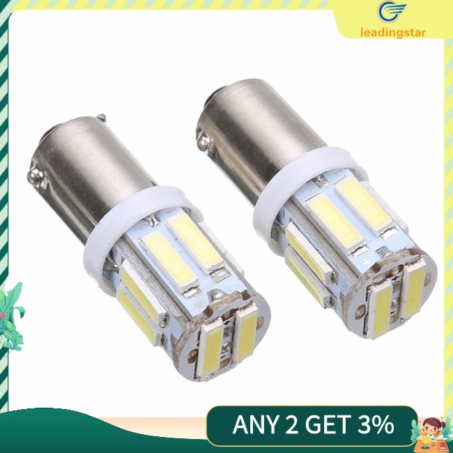 Leadingstar หลอดไฟ Led Ba9s-7020-10 360 องศา สําหรับติดป้ายทะเบียนรถยนต์ 1 คู่
