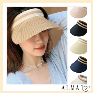 Alma หมวกชายหาด กลางแจ้ง แบบพกพา ป้องกันรังสียูวี หมวกกันแดด ลําลอง