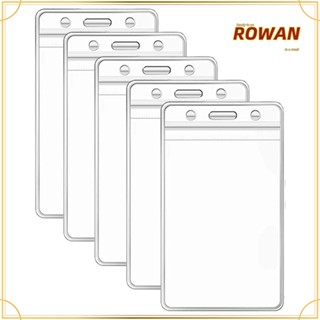 Rowans คลิปพลาสติกใส กันน้ํา แนวตั้ง แนวนอน สําหรับใส่บัตรเครดิต บัตรประจําตัวประชาชน 10 ชิ้น ต่อแพ็ค