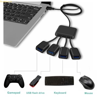 Doublebuy อะแดปเตอร์ฮับ USB2 0 4 พอร์ต ความเร็วสูง สําหรับคอมพิวเตอร์ แล็ปท็อป โน้ตบุ๊ก คีย์บอร์ด