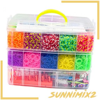 [Sunnimix2] ชุดสายนาฬิกาข้อมือยาง จี้ลูกปัด สําหรับเด็กผู้หญิง