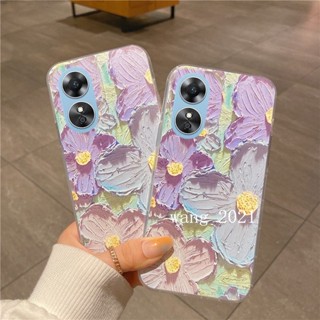 พร้อมส่ง ใหม่ เคสโทรศัพท์มือถือแบบนิ่ม ใส กันกระแทก ลายดอกไม้ หลากสี สไตล์วินเทจ สําหรับ OPPO A38 4G 2023 A38 4G