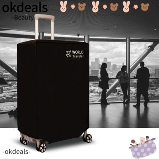 Okdeals ผ้าคลุมกระเป๋าเดินทาง แบบหนา กันฝุ่น ไม่ทอ อุปกรณ์เสริม