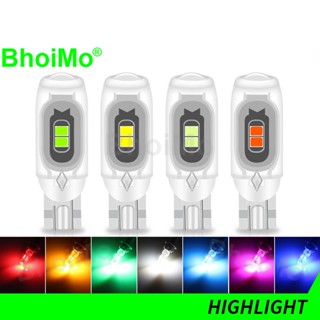 Bhoimo เลนส์ไฟท้ายรถจักรยานยนต์ T10 W5W LED 194 168 5SMD 2835 DC12v