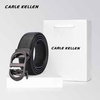 จัดส่งด่วน พร้อมส่ง Carle Kellen เข็มขัดหนังวัวแท้ หัวเข็มขัดอัตโนมัติ ระดับไฮเอนด์ สําหรับผู้ชาย 2022