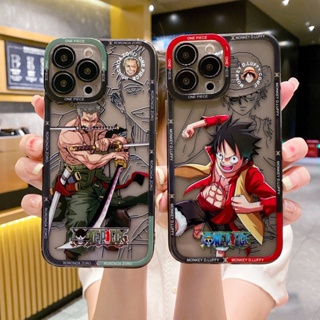 เคสโทรศัพท์มือถือ ซิลิโคนนุ่ม ใส กันรอยกล้อง ลายการ์ตูนวันพีซ ลูฟี่ โซโร สําหรับ OPPO Realme 5 6 9 10 Pro Plus 5G 7I 8T 8I C11 C12 C15 C31 C55 C53 C33 C30 C20 C21