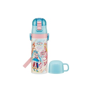 Skater Water Bottle 430ml Hirokaru Sky Precure Childrens Straight Drinking Cup 2WAY Cup Included Stainless Steel SKDC4-A