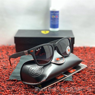 Ray Ban แท้ 100% แว่นตากันแดด Italy Wayfarer Ferrari UV400 A0GC QGO2