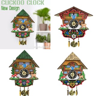 Lianli Hanging Cuckoo Clock Cartoon Forest House Swing Wall Art Handcraft Room Decor