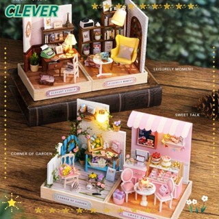 Clever บ้านตุ๊กตาไม้ ขนาดเล็ก DIY ของเล่นสําหรับเด็ก