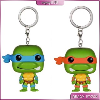 พวงกุญแจ จี้ตุ๊กตาฟิกเกอร์ Funko POP Teenage Mutant Ninja Turtles Michelangelo Leonardo