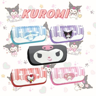 Sanrio Kuromi กระเป๋าดินสอ ความจุขนาดใหญ่ ลาย Cinnamoroll Melody Hello kitty น่ารัก สําหรับเด็ก