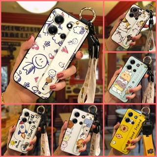 Cute Fashion Design Phone Case For infinix Note30i 4G/X6716 protective Kickstand Lanyard Cartoon Dirt-resistant Wrist Strap