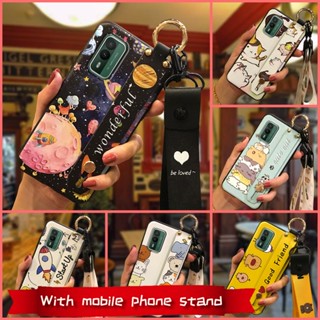 Cartoon Shockproof Phone Case For Nokia XR21 Anti-knock Waterproof Wrist Strap ring Phone Holder Soft case Wristband Cute