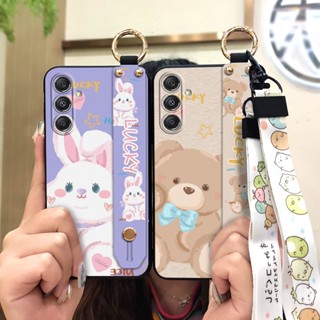 Anti-dust ring Phone Case For Samsung Galaxy M34 5G/SM-M346B Fashion Design Oil Painting Shockproof Cartoon Kickstand