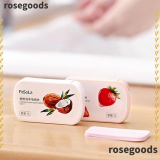 Rosegoods1 100 ชิ้น กระดาษสบู่ มินิ แบบพกพา สตรอเบอร์รี่ กระดาษสบู่หอม