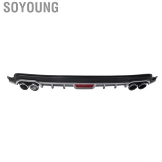 Soyoung Rear Diffuser Bumper  Car Lip 4 Exhausts Silver &amp; Black Fit for Corolla 14‑18