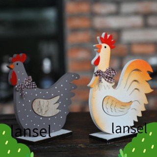 Lansel ไก่อีสเตอร์ แบบไม้ สําหรับตกแต่งบ้าน