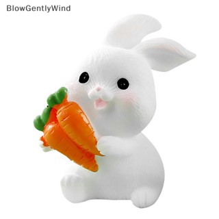 Blowgentlywind ตุ๊กตากระต่ายปีใหม่จีน ขนาดเล็ก สําหรับตกแต่งบ้านตุ๊กตา