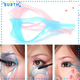 Susth 3-In-1 หวีขนตา แม่แบบ เครื่องสําอาง สุ่มสี คริสตัล แปรงแต่งหน้า