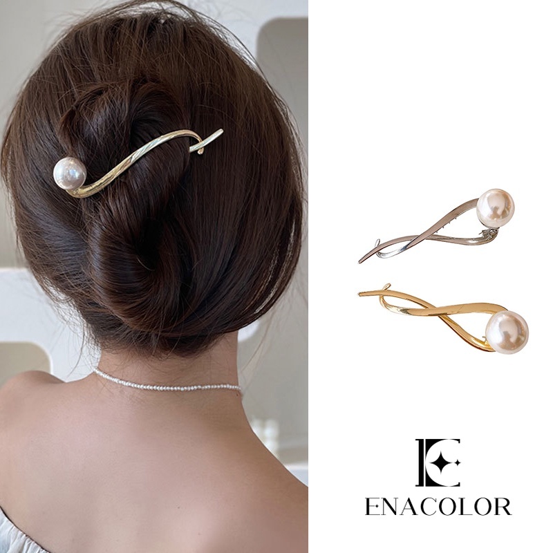 Enacolor กิ๊บติดผม ประดับมุก ขนาดใหญ่ 10.5*4.3 ซม. สไตล์เกาหลี สําหรับผู้หญิง 2023