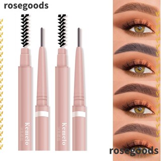 Rosegoods1 ดินสอเขียนคิ้ว แบบหมุนอัตโนมัติ กันเหงื่อ ติดทนนาน 1.5 มม. สําหรับผู้เริ่มต้น ขายดี