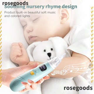 Rosegoods1 เครื่องช่วยหายใจจมูกเด็ก ฟังก์ชั่นผ่อนคลาย เด็กวัยหัดเดิน ปรับทําความสะอาดจมูกอัตโนมัติ