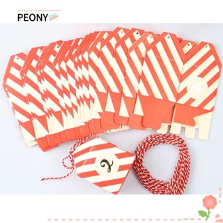 Peonypavilion กล่องของขวัญคริสต์มาส ลายทาง สีแดง และสีขาว สไตล์ยุโรป สําหรับเด็ก