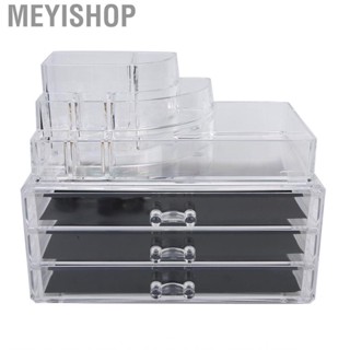 Meyishop Makeup Organizer  Cosmetic Storage Drawers Elegant Three Layer Pull Out Design with Removable for Bathroom Counter Dresser Easy Visibility Women