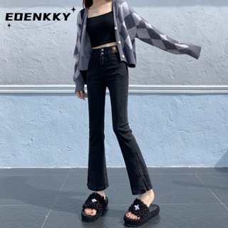 EOENKKY กางเกงขายาว กางเกงยีสน์ผู้หญิง ทรงหลวม ๆ ตรง Retro Hip Hop Pants 2023 NEW Style  Beautiful Chic ins พิเศษ A97L33R 36Z230909