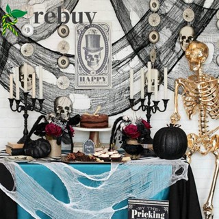 Rebuy ผ้าตาข่าย ลายแมงมุม ยักษ์ สีดํา สําหรับฮาโลวีน