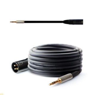 Xin XLR 3-Pin Male to 3 5 มม.-1 8 ปลั๊กไมโครโฟนสเตอริโอ TRS