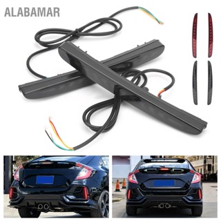 ALABAMAR 2 ชิ้น LED กันชนหลังไฟเบรกที่จอดรถไฟเลี้ยว Fit สำหรับ Honda Civic Type R Hatchback 2017-2021