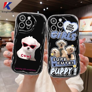 เคสโทรศัพท์มือถือ ลายลูกสุนัข 3D ขอบโค้ง แวววาว สําหรับ VIVO Y56 Y02A Y16 Y22 Y22S Y02 Y12S Y35 Y12 Y20 Y15S Y15C Y21E Y21G Y91C Y21 2021 Y21A Y21T Y30 Y21S Y20S Y12i Y3S Y33T Y15A Y01 Y01A Y91 Y30i Y93 Y95 Y15 Y17 Y50