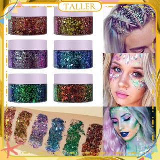 ✧Ready Stcok Mlsmile Chameleon Sequin Gel Eyeshadow Halloween Polarized Glitter Brightening Face Body Lip Hair Waterproof Long Lasting Stage Face Makeup TALLER