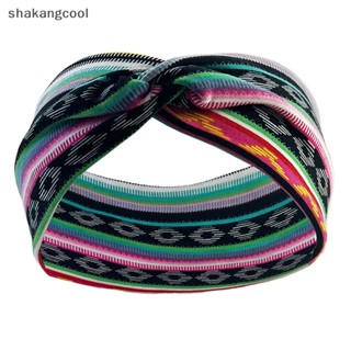 Shakangcool ผ้าโพกหัว ผ้าคาดศีรษะ ยืดหยุ่น ดูดซับเหงื่อ สไตล์โบฮีเมียน สําหรับผู้หญิง SGL