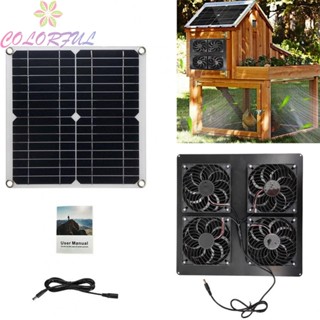 【COLORFUL】Solar Power Panel Caravans Dog Chicken House For Greenhouses Pet Houses