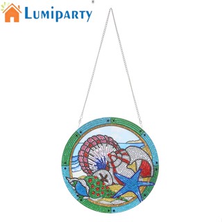 Lumiparty ชุดงานจิตรกรรมเม็ดบีด ทรงเพชร รูปปลาดาว 5d สําหรับตกแต่งบ้าน Diy