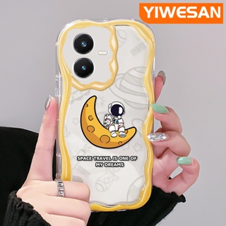 เคสโทรศัพท์มือถือแบบนิ่ม ใส กันกระแทก ลายการ์ตูนอวกาศ ดวงจันทร์ สําหรับ VIVO Y22 Y22s