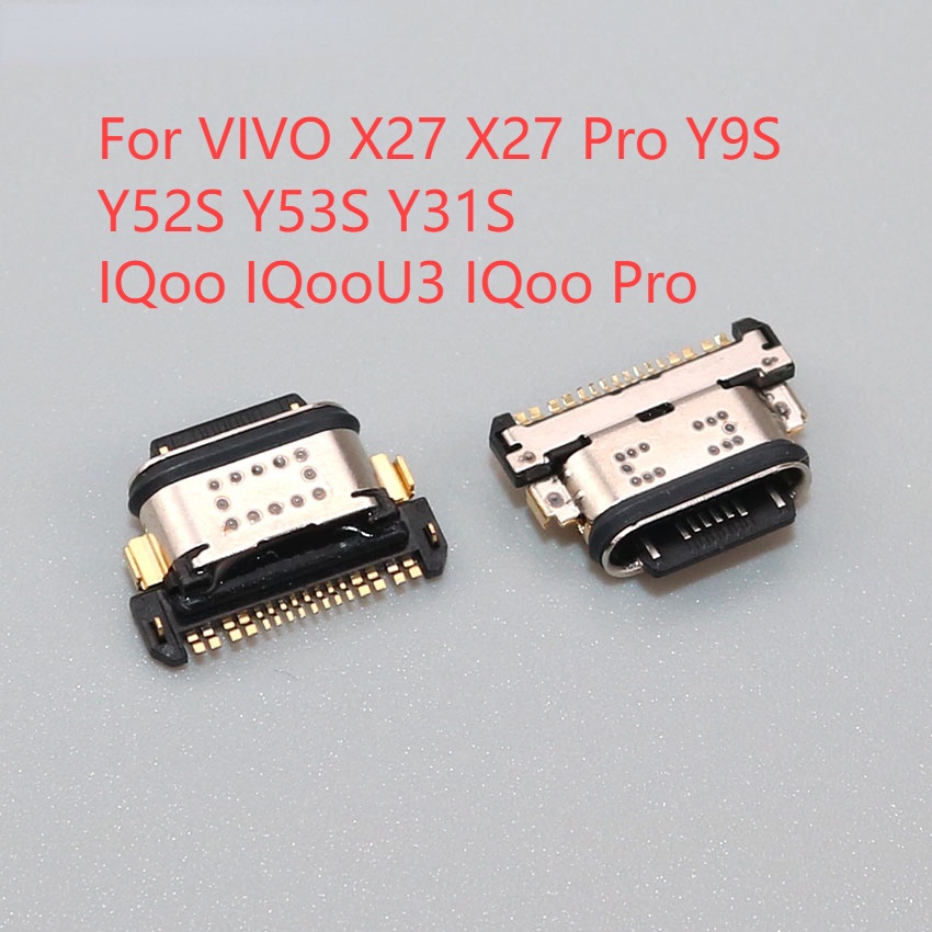 อะไหล่พอร์ตชาร์จ Micro USB 2-20 ชิ้น สําหรับ VIVO X27 X27 Pro Y9S Y52S Y53S Y31S IQoo IQooU3 IQoo Pro – โปรปัง